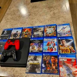 Ps4 with 2remote and 12 games